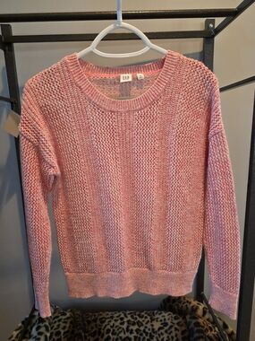 GAP Pink Knit Crewneck Sweater